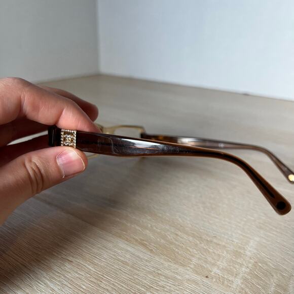 Chanel 3064-B c.756 Eyeglasses Translucent Beige Brown Frames 51-17-135 Italy - Picture 7 of 12